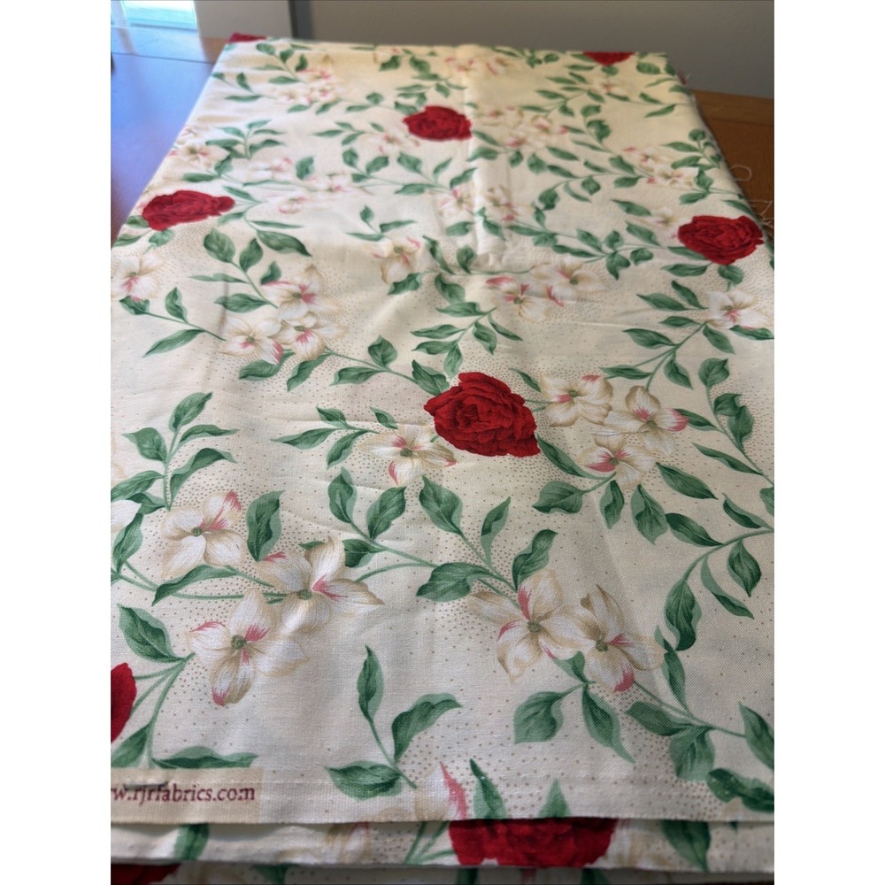 3 Yards Legacy Roses By Helen Weinman 2013 RGR Fabrics Cotton Red Roses